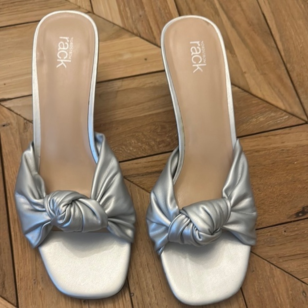 Nordstrom Silver Knot Mules